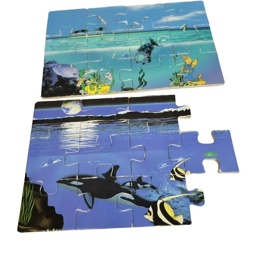 Ocean jigsaw puzzles set of 4